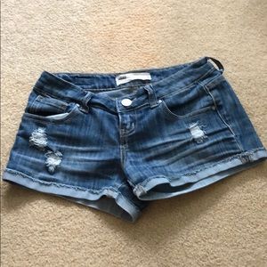Short juniors jean shorts